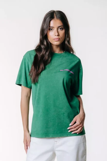 Colourful Rebel Colourful Rebel | T-shirt | Groen | Acid Wash loosefit tee
