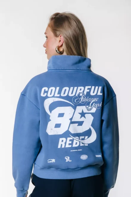Colourful Rebel Colourful Rebel | Sweater | Blauw | CR85 wahed zip seat