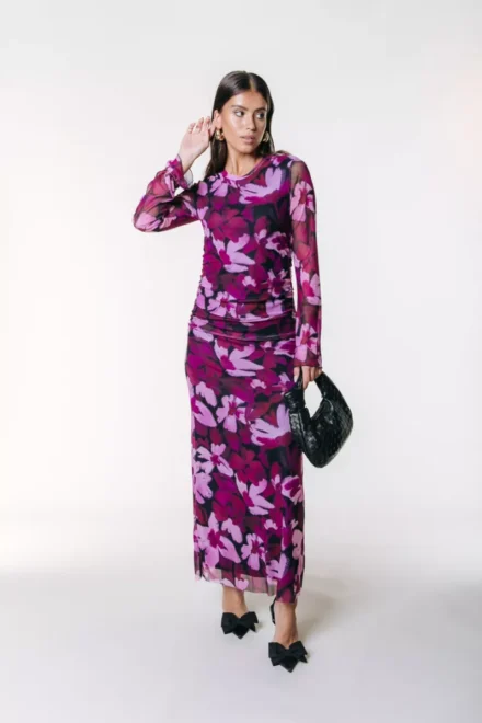 Colourful Rebel Colourful Rebel | Jurken lang | Roze | Maude big flower maxi dress