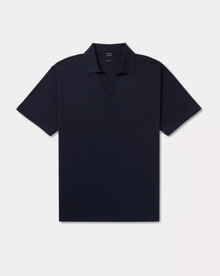 Denham Denham | Polo | Blauw | scissor open collar polo