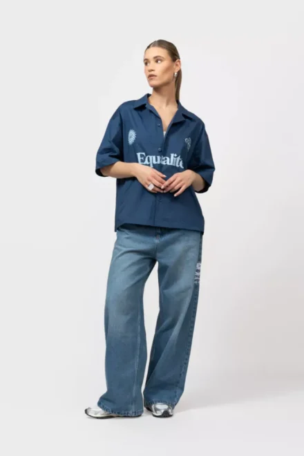 Equalité Equalité | Shirt korte mouw | Blauw | Ash Boxy shirt