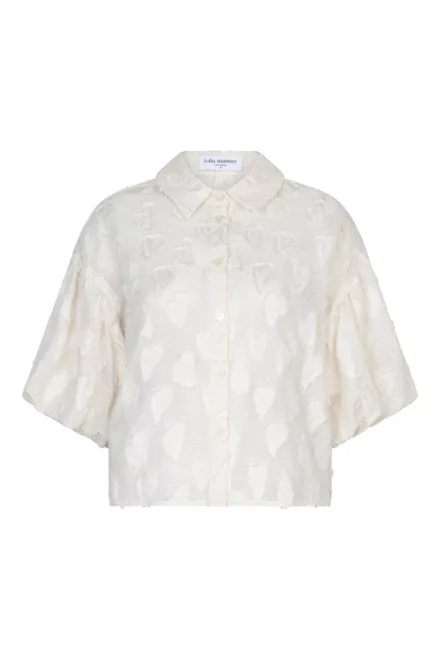 Lofty Manner Lofty Manner | Blouse korte mouw | Wit | Blouse Juna