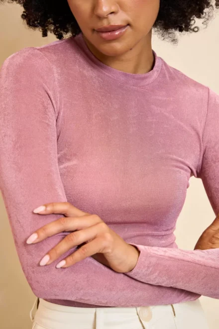 Lofty Manner Lofty Manner | T-shirt lange mouw | Roze | Top Arlina