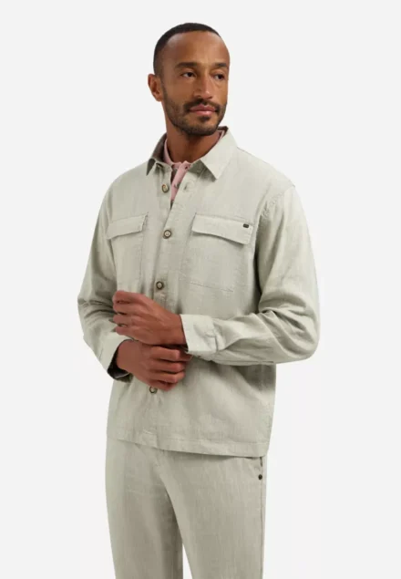 No Excess No Excess | Overshirt linnen/katoen | Grijs | 31510210