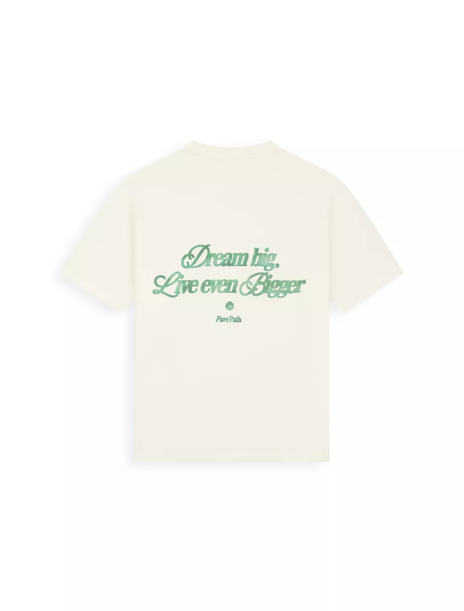 Pure Path | T-shirt| Wit | Dream big quote T-shirt 1 Pure Path Pure Path | T-shirt| Wit | Dream big quote T-shirt