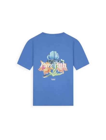 Pure Path Pure Path | T-shirt | Blauw | Trio of Flowers T-shirt