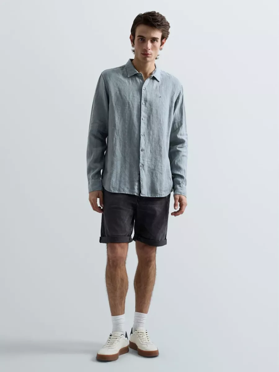 Replay | Linnen overhemd lange mouw | Blauw | M4159.81388B.211 3 Replay Replay | Linnen overhemd lange mouw | Blauw | M4159.81388B.211