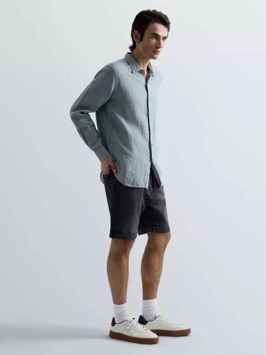 Replay | Linnen overhemd lange mouw | Blauw | M4159.81388B.211 4 Replay Replay | Linnen overhemd lange mouw | Blauw | M4159.81388B.211