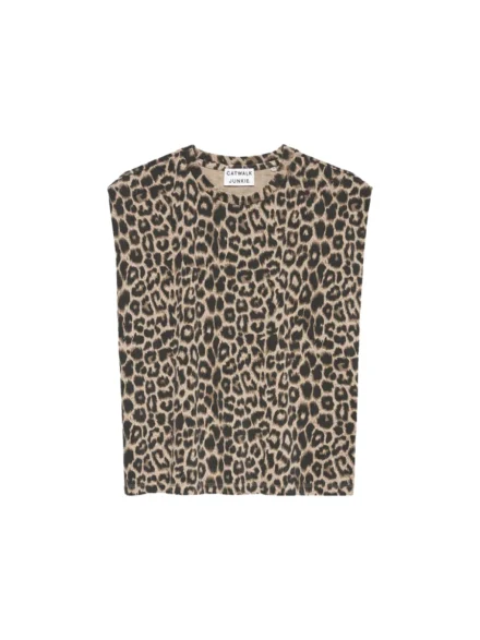 Catwalk Junkie Catwalk Junkie | Singlet | Bruin | folded shoulder leop sing