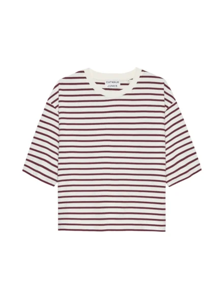 Catwalk Junkie Catwalk Junkie | T-shirt | Wit | loose fit striped tshirt