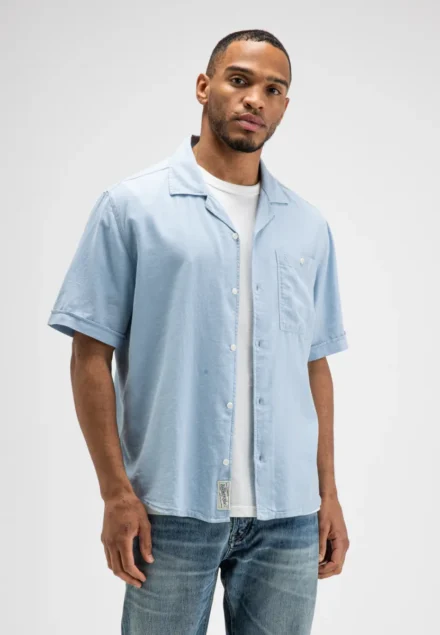 butcher of blue butcher of blue | Overhemd korte mouw | Blauw | M2614063