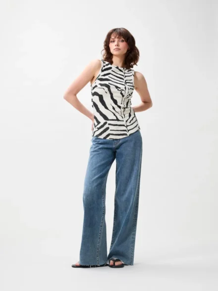 Catwalk Junkie Catwalk Junkie | Singlet | Wit | Classic Zebra Rib Singlet