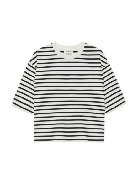 Catwalk Junkie Catwalk Junkie | T-shirt | Wit | loose fit striped tshirt