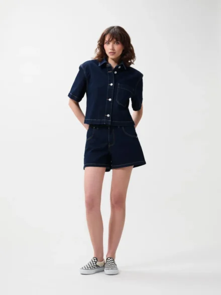 Catwalk Junkie Catwalk Junkie | Shirts km katoen | Blauw | short sleeve denim blouse