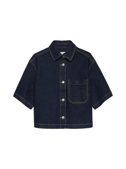 Catwalk Junkie Catwalk Junkie | Shirts km katoen | Blauw | short sleeve denim blouse