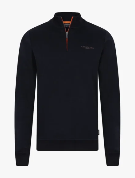 Cavallaro Cavallaro | Sweater | Blauw | WK26 Half Zip Sweat