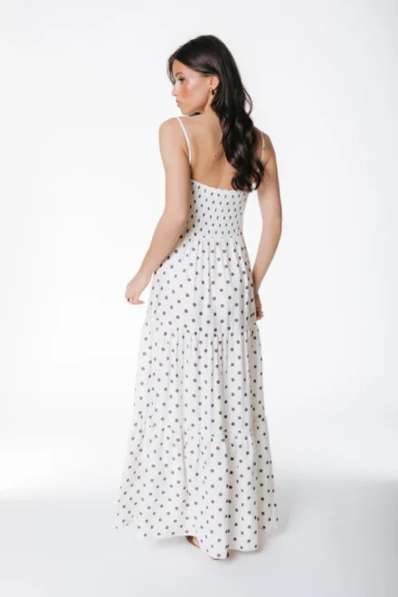 Colourful Rebel Colourful Rebel | Jurken lang | Wit | Fenna polk a dot dress