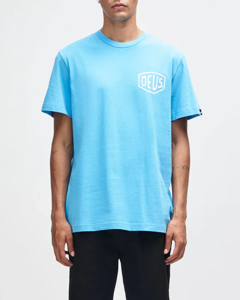 Deus | T-shirt | Blauw | Biarritz address tee 3 Deus Deus | T-shirt | Blauw | Biarritz address tee