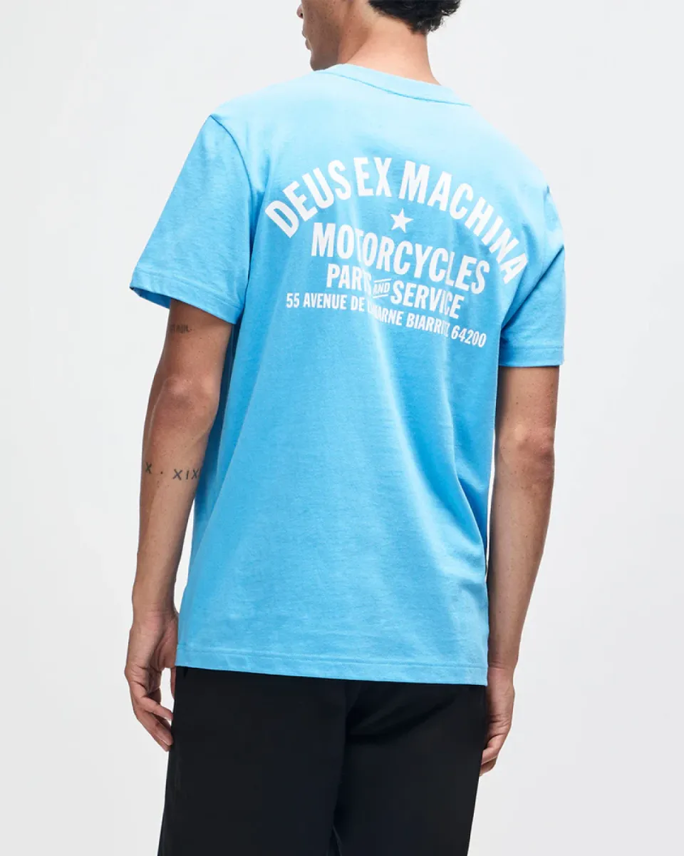 Deus | T-shirt | Blauw | Biarritz address tee 4 Deus Deus | T-shirt | Blauw | Biarritz address tee
