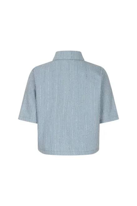 Lofty Manner Lofty Manner | Blouse korte mouw | Blauw | Blouse Hera