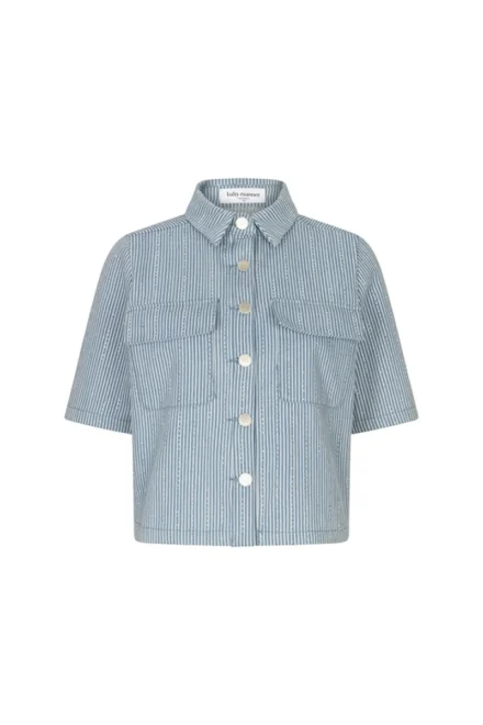 Lofty Manner Lofty Manner | Blouse korte mouw | Blauw | Blouse Hera