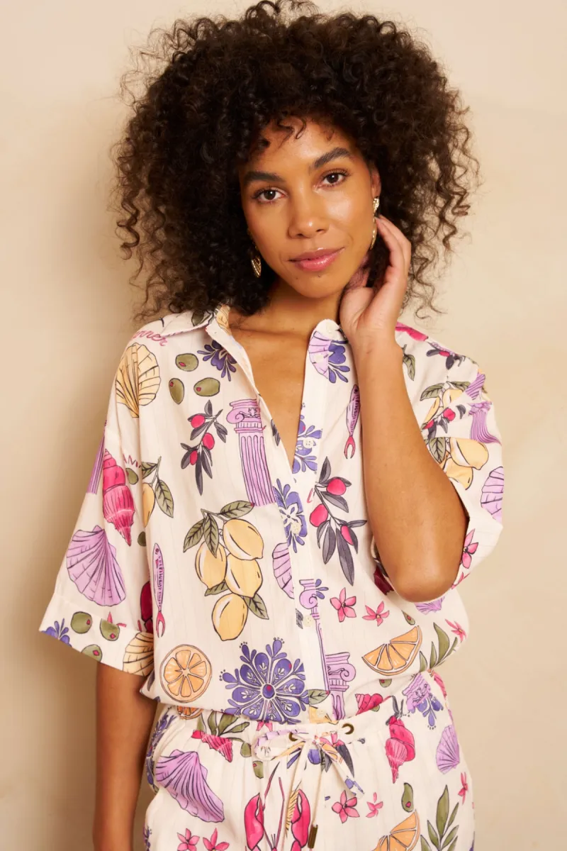 Lofty Manner | Blouse korte mouw | Wit | Blouse Iris 3 Lofty Manner Lofty Manner | Blouse korte mouw | Wit | Blouse Iris
