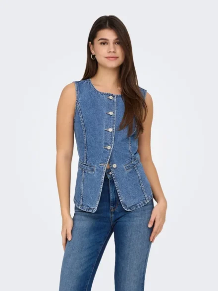 Only Only | Gilet | Blauw | 15354753
