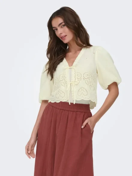 Only Only | Blouse korte mouw | Geel | 15371045