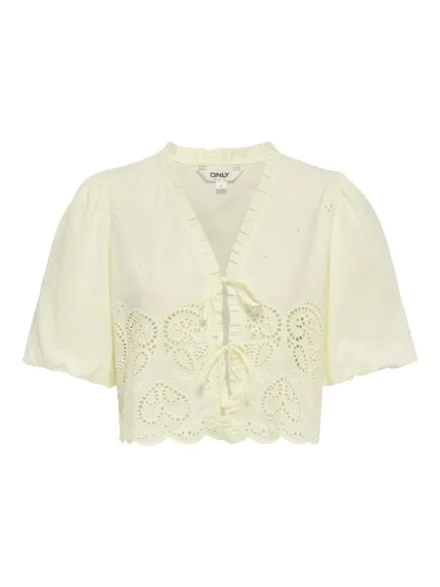 Only Only | Blouse korte mouw | Geel | 15371045