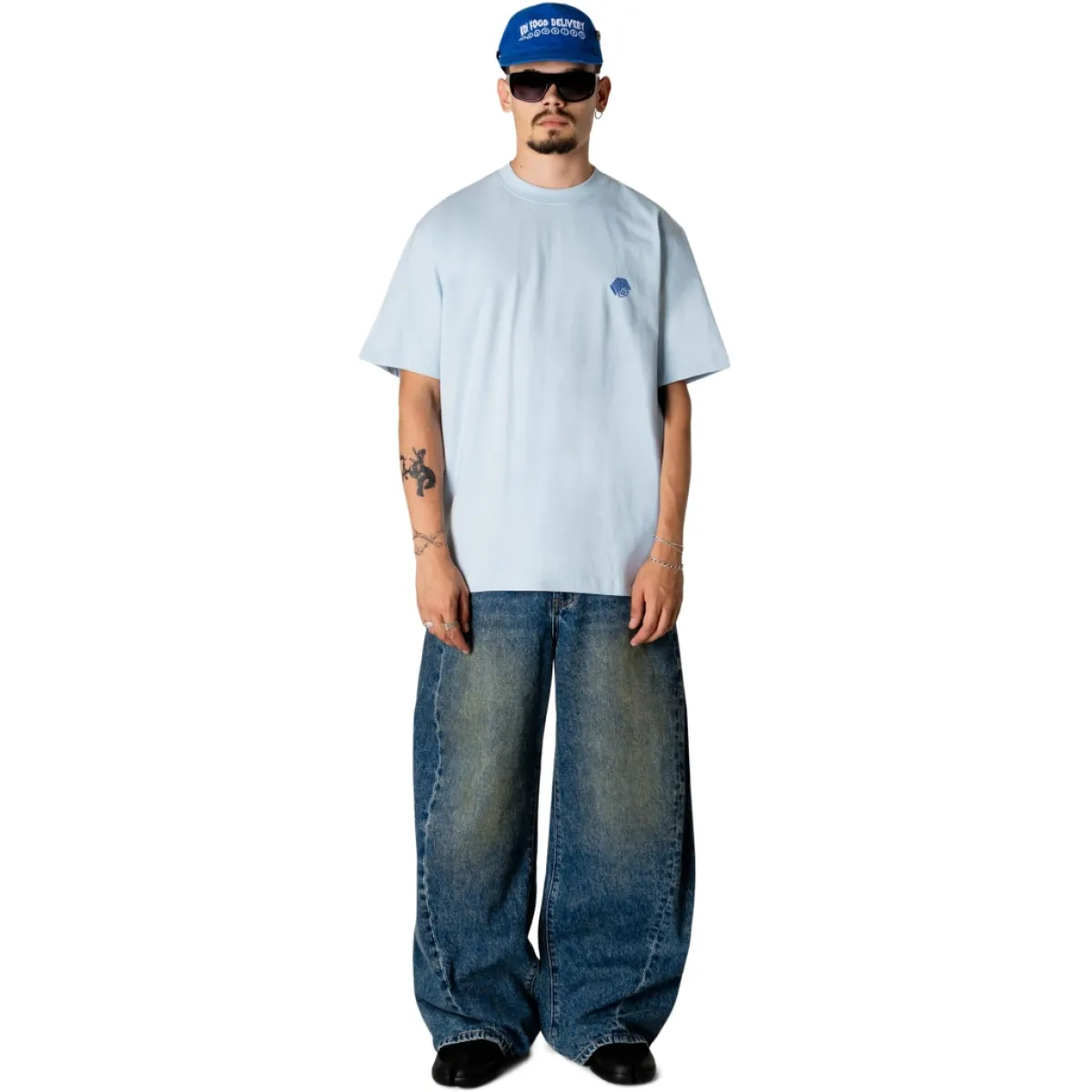 Woodbird | T-shirt | Blauw | Baine carp tee 5 Woodbird Woodbird | T-shirt | Blauw | Baine carp tee