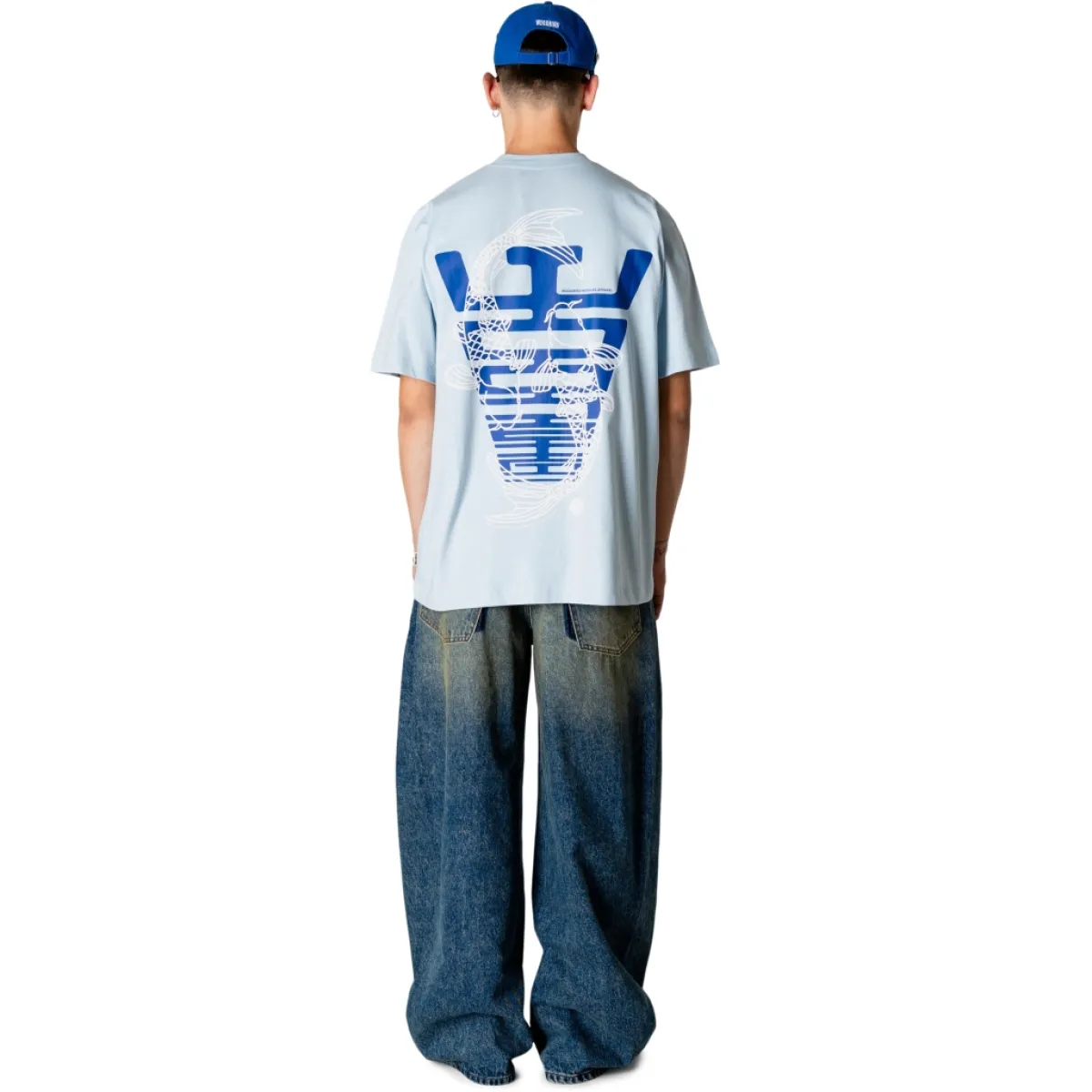 Woodbird | T-shirt | Blauw | Baine carp tee 6 Woodbird Woodbird | T-shirt | Blauw | Baine carp tee