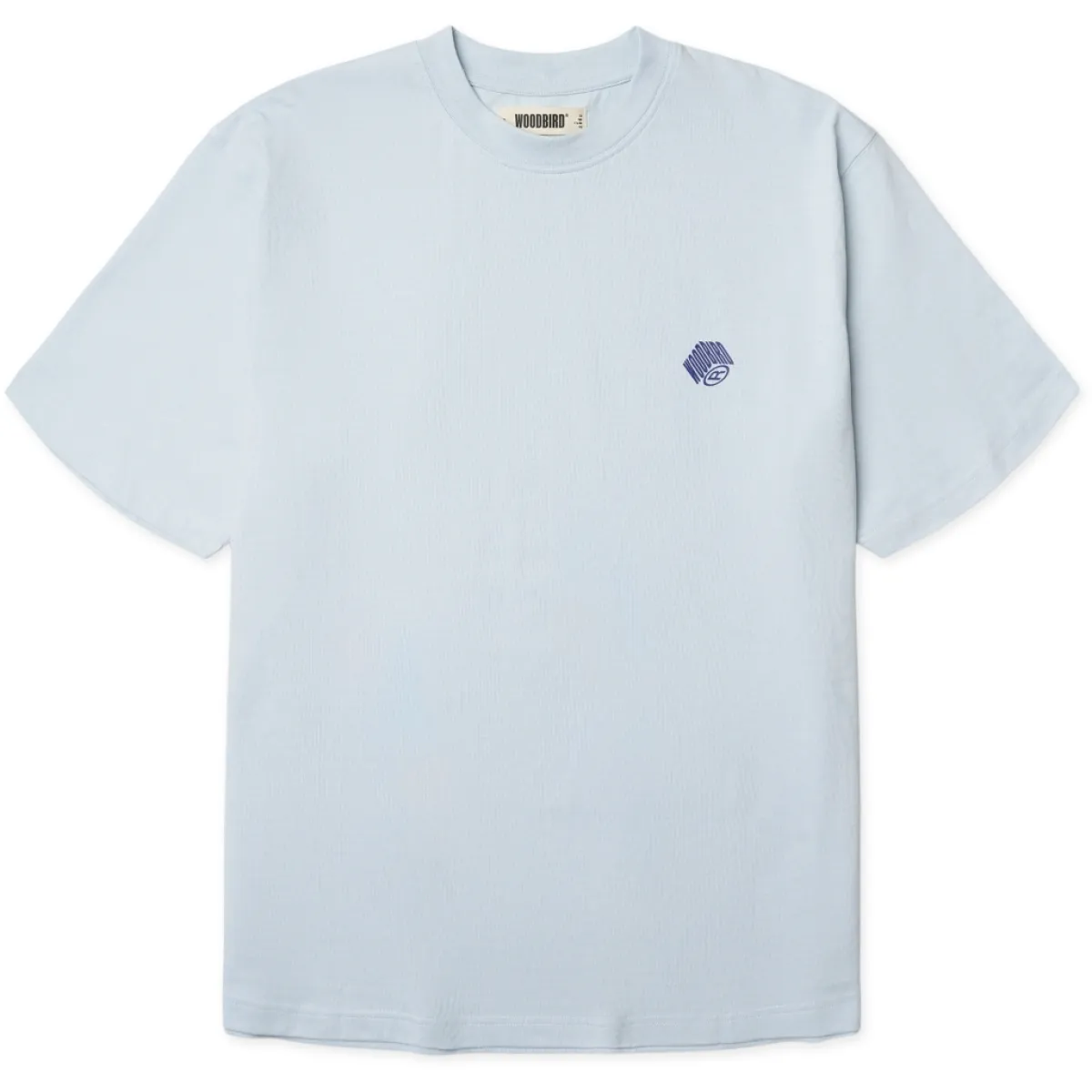 Woodbird | T-shirt | Blauw | Baine carp tee 1 Woodbird Woodbird | T-shirt | Blauw | Baine carp tee