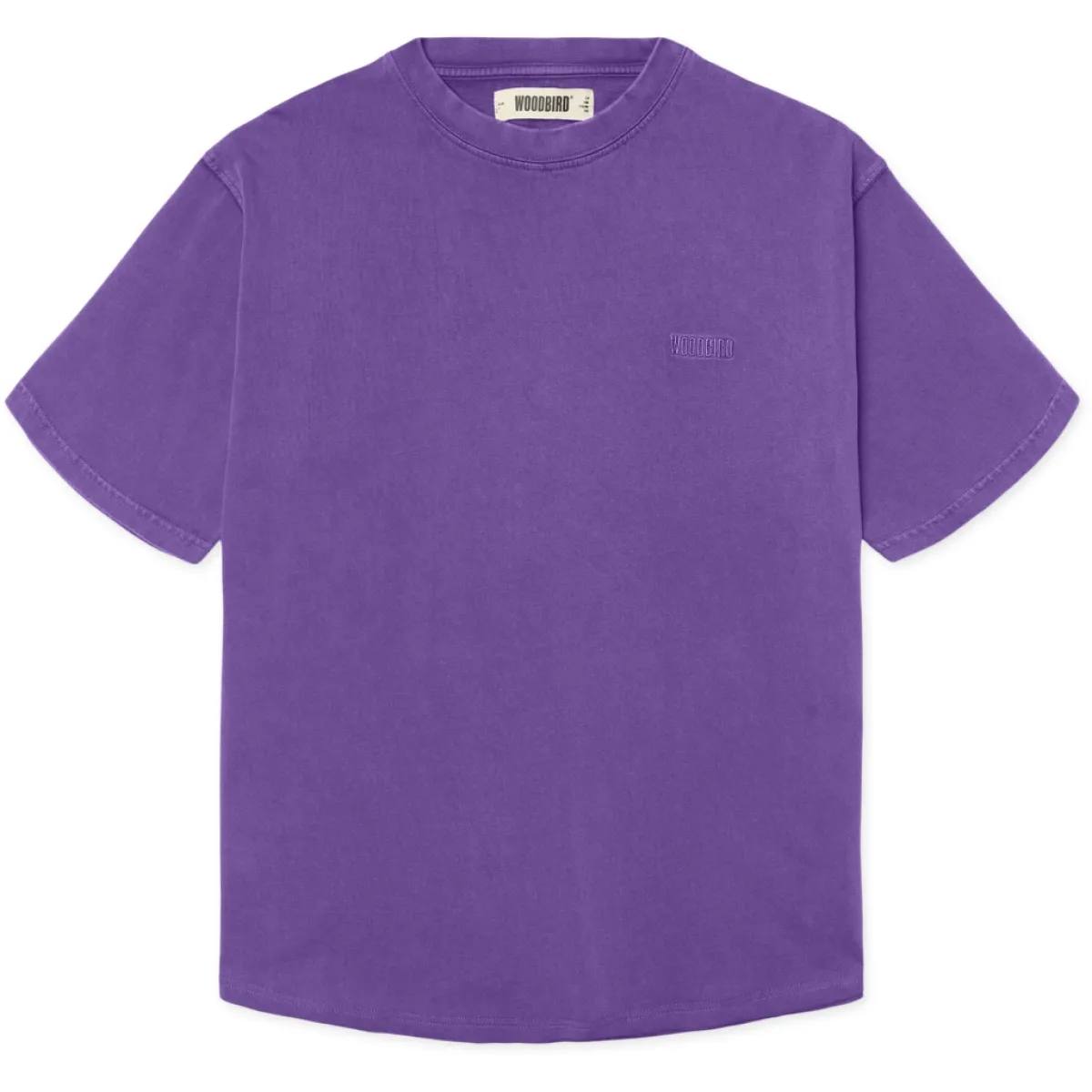 Woodbird | T-shirt | Paars | Baine warp acid tee 1 Woodbird Woodbird | T-shirt | Paars | Baine warp acid tee