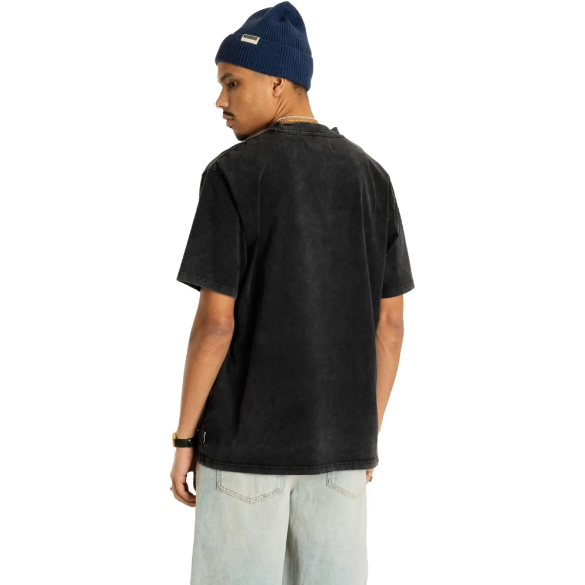 Woodbird | T-shirt | Zwart | Baine washed tee 2 Woodbird Woodbird | T-shirt | Zwart | Baine washed tee
