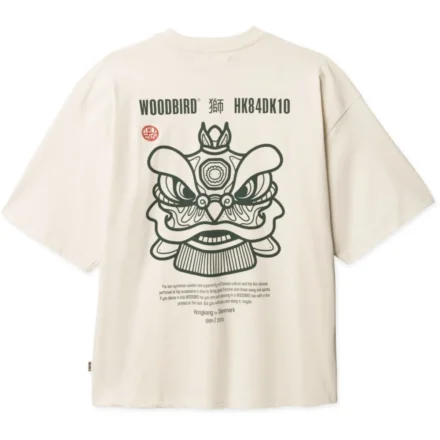 Woodbird Woodbird | T-shirt | Wit | Beam Lion tee
