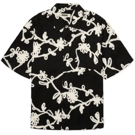 Woodbird Woodbird | Shirt korte mouw | Zwart | Wang bind shirt