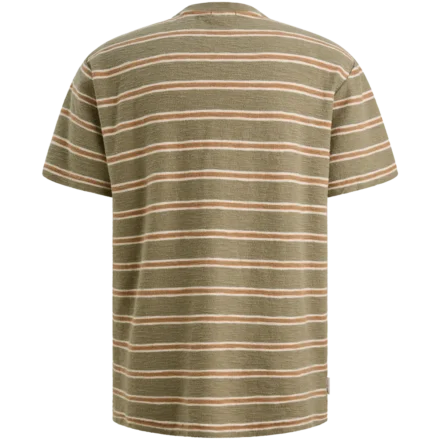 Cast Iron Cast Iron | T-shirt gestreept | Groen | CTSS2606585