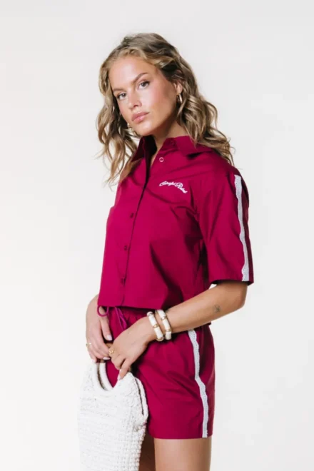 Colourful Rebel Colourful Rebel | Blouse | Rood | Miggy cropped blouse