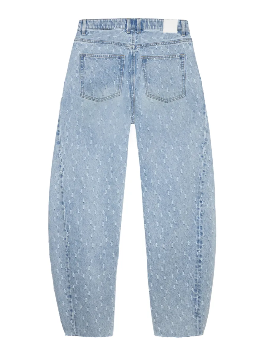 Catwalk Junkie | Barrel jeans | Blauw | Scratched super barrel 3 Catwalk Junkie Catwalk Junkie | Barrel jeans | Blauw | Scratched super barrel