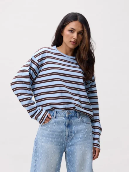 Catwalk Junkie Catwalk Junkie | Longsleeve | Blauw | Striped long sleeve