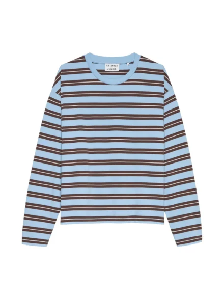 Catwalk Junkie Catwalk Junkie | Longsleeve | Blauw | Striped long sleeve