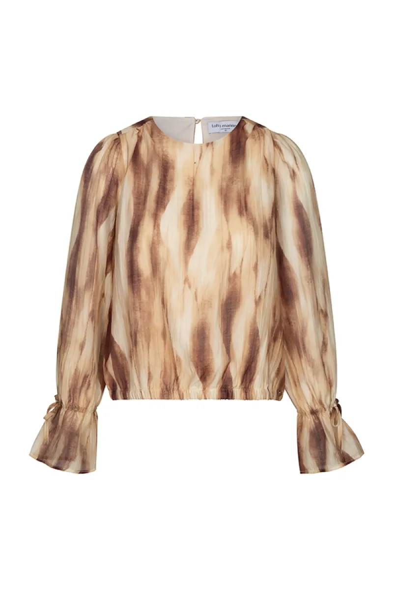 Lofty Manner | Blouse lange mouw | Beige | Top Hyna 1 Lofty Manner Lofty Manner | Blouse lange mouw | Beige | Top Hyna