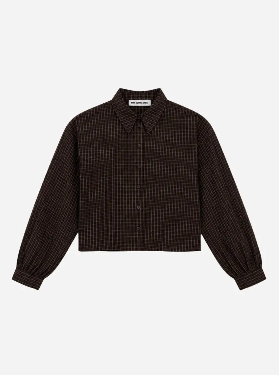Nous Sommes | Blouse | Bruin | Liv blouse 1 Nous Sommes Nous Sommes | Blouse | Bruin | Liv blouse