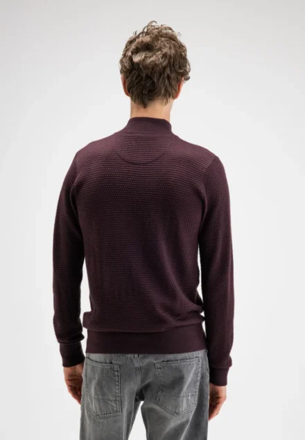 butcher of blue butcher of blue | Trui overig | Rood | Structure halfzip
