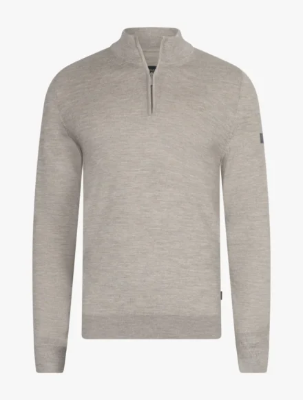 Cavallaro Cavallaro | Pullover | Beige | Merino Half Zip Pullover