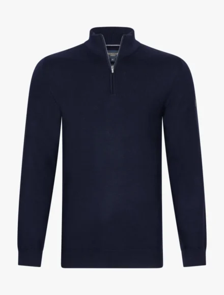Cavallaro Cavallaro | Pullover | Blauw | Merino Half Zip Pullover