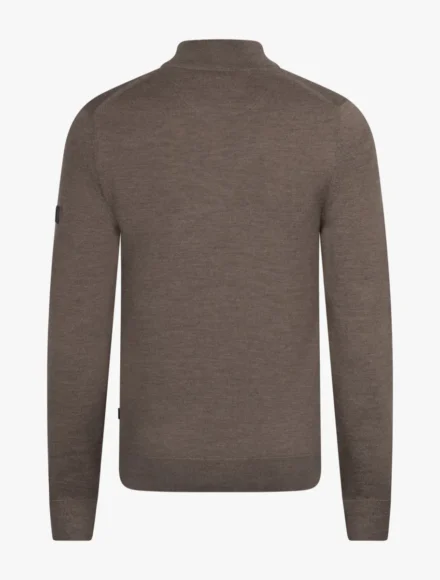 Cavallaro Cavallaro | Truien wol | Bruin | Merino Half Zip Pullover