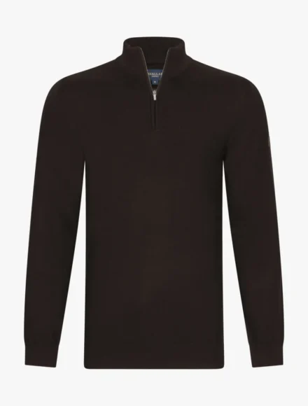Cavallaro Cavallaro | Pullover | Bruin | Merino Half Zip Pulllover