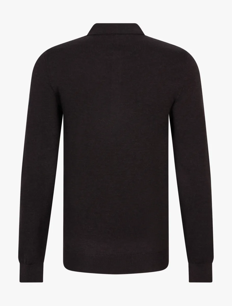 Cavallaro | Polo lange mouw | Bruin | Merino polo 2 Cavallaro Cavallaro | Polo lange mouw | Bruin | Merino polo