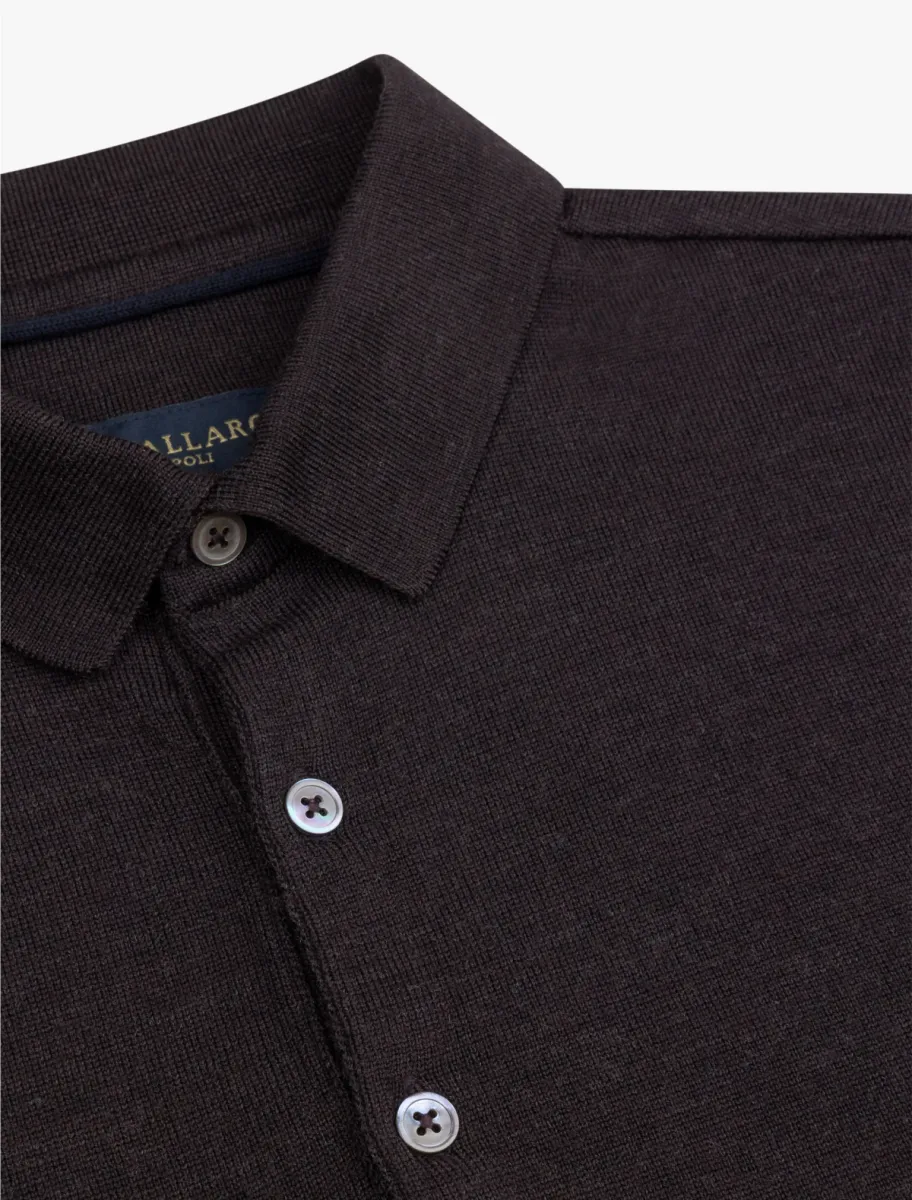 Cavallaro | Polo lange mouw | Bruin | Merino polo 3 Cavallaro Cavallaro | Polo lange mouw | Bruin | Merino polo